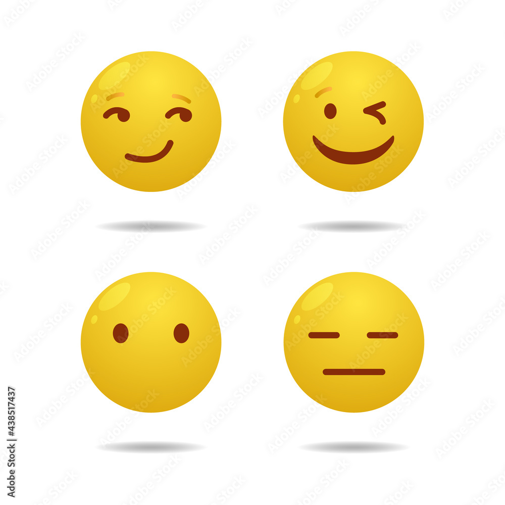 Set of smiley or emoticon vector design vol 02 Set of smiley or emoticon vector design vol 02