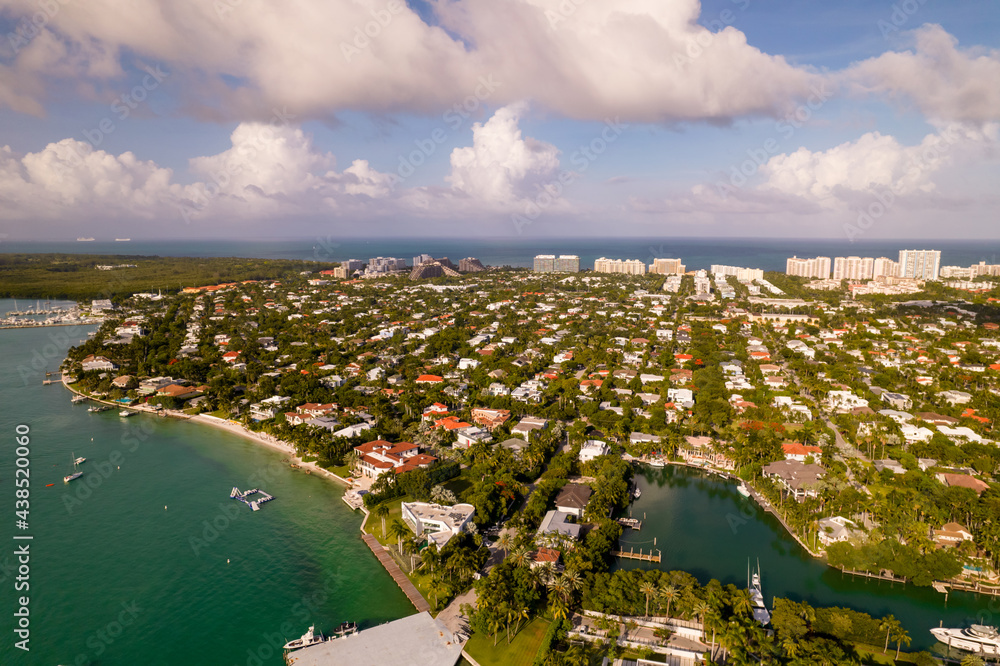 Residential neighborhood Key Biscayne Miami FL
