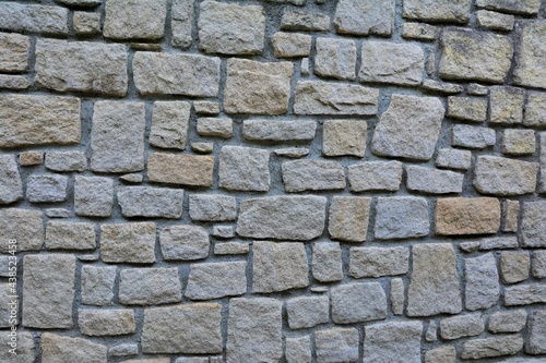 Wall in stones in Brittany France