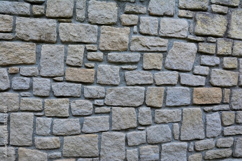 Wall in stones in Brittany  France photo