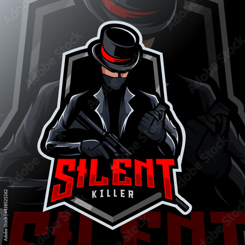 silent killer mascot esport logo