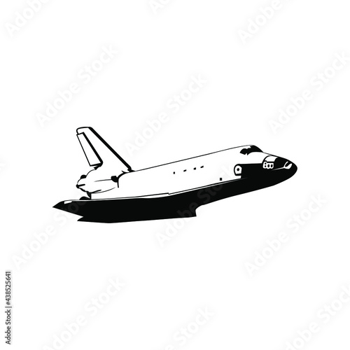 Illustration Vector graphic of shuttle plane design