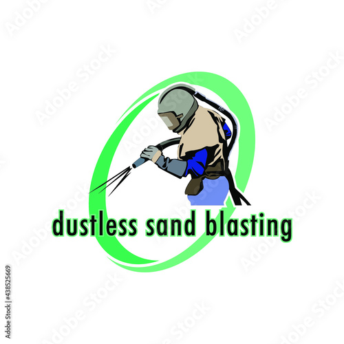 Illustration Vector graphic of sand blasting design photo
