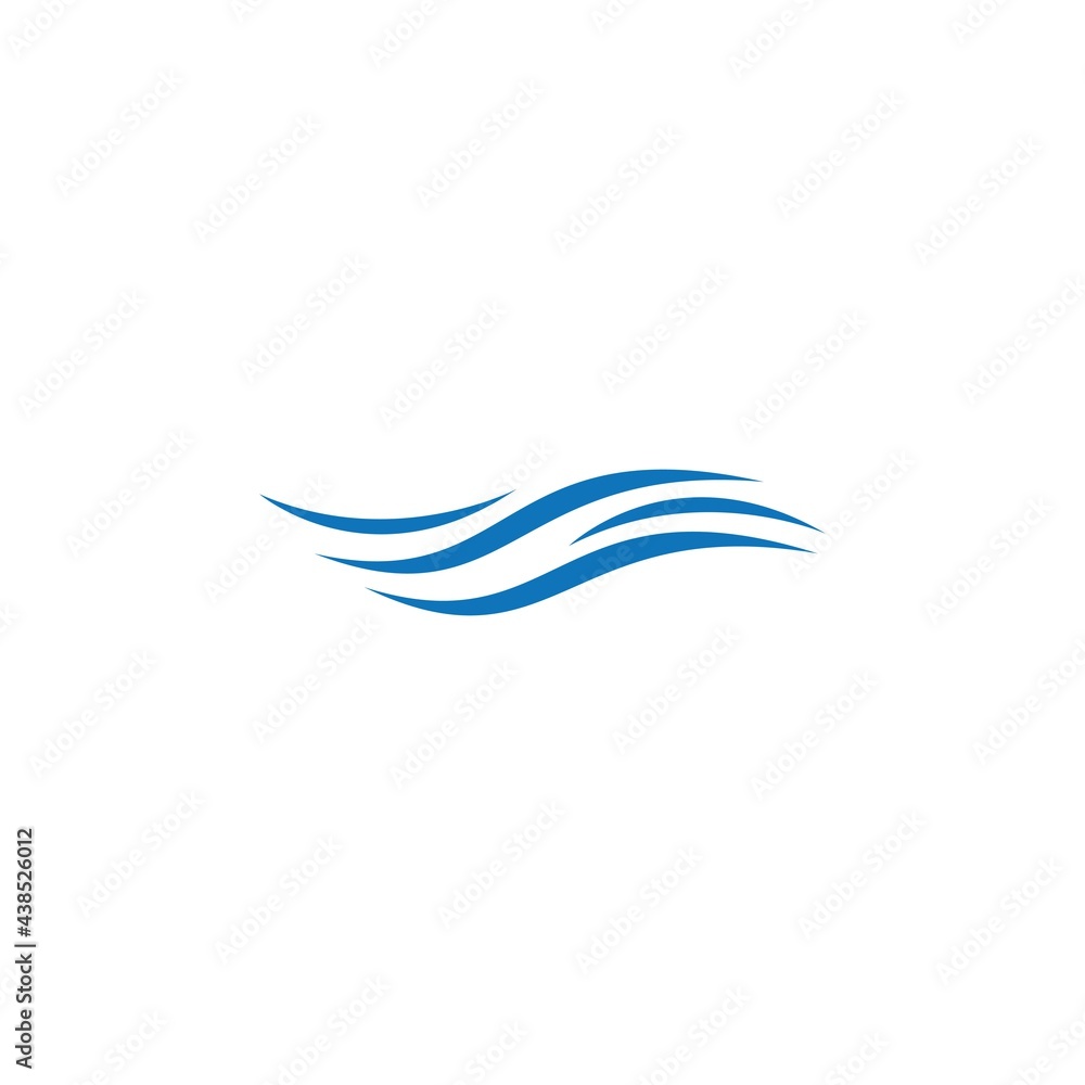 Naklejka premium Natural Water wave Logo