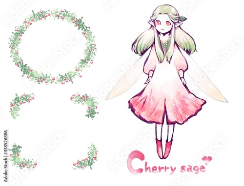 ハーブの妖精　チェリーセージ