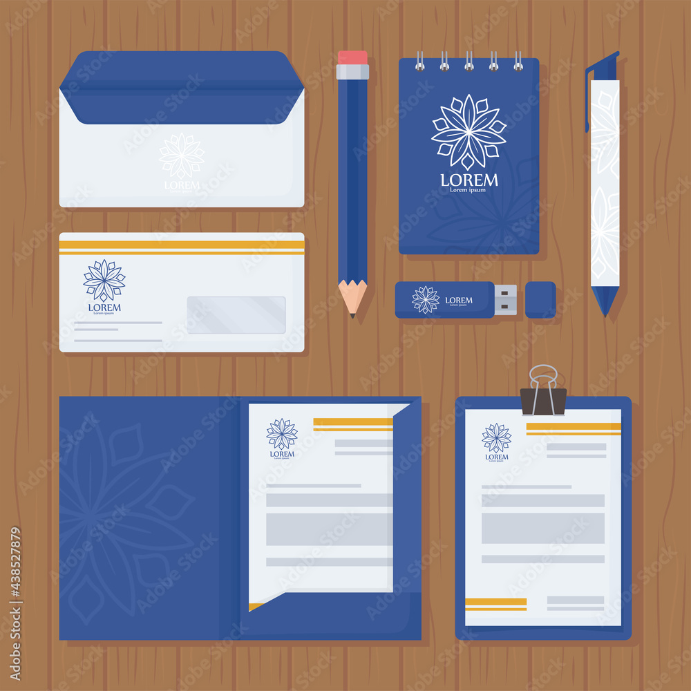 Fototapeta premium modern stationery template