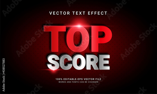 Top score editable text effect