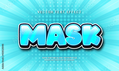 Mask editable text effect with healthy equipment theme