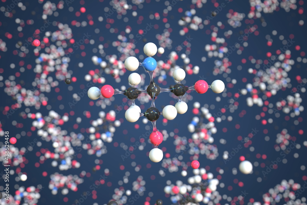 Tris molecule made with balls, conceptual molecular model. Chemical 3d rendering Tris molecule made with balls, conceptual molecular model. Chemical 3d rendering