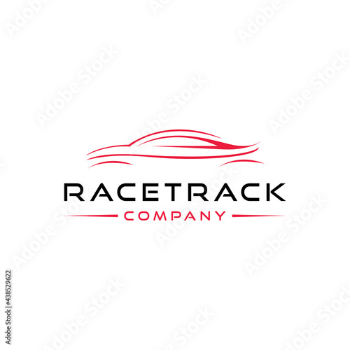 fast car logo design vector in luxury style for supercar shop and garage