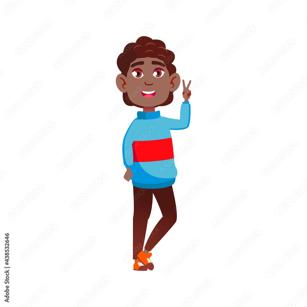 smiling african boy kid gesturing peace for friend cartoon vector. smiling african boy kid gesturing peace for friend character. isolated flat cartoon illustration smiling african boy kid gesturing peace for friend cartoon vector. smiling african boy kid gesturing peace for friend character. isolated flat cartoon illustration