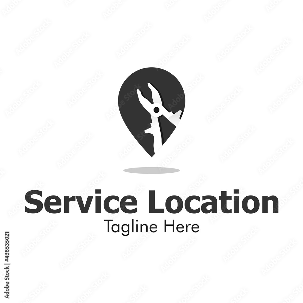 Illustration Vector Graphic of Service Location Logo. Perfect to use for Service Center Illustration Vector Graphic of Service Location Logo. Perfect to use for Service Center