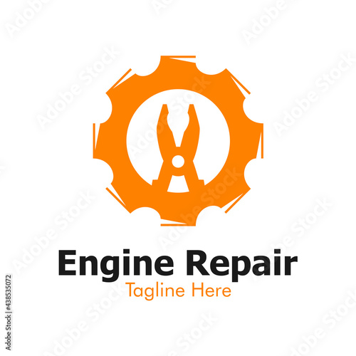 Illustration Vector Graphic of Engine Repair Logo. Perfect to use for Service Center
