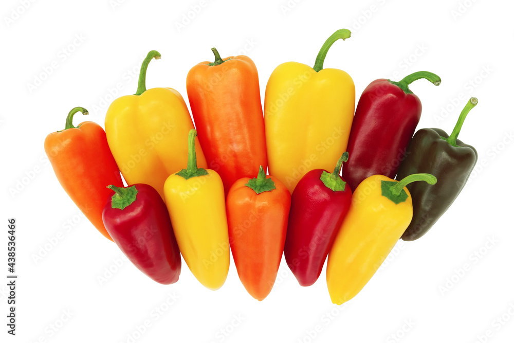 Isolated bell pepper on white background with clipping path Isolated bell pepper on white background with clipping path