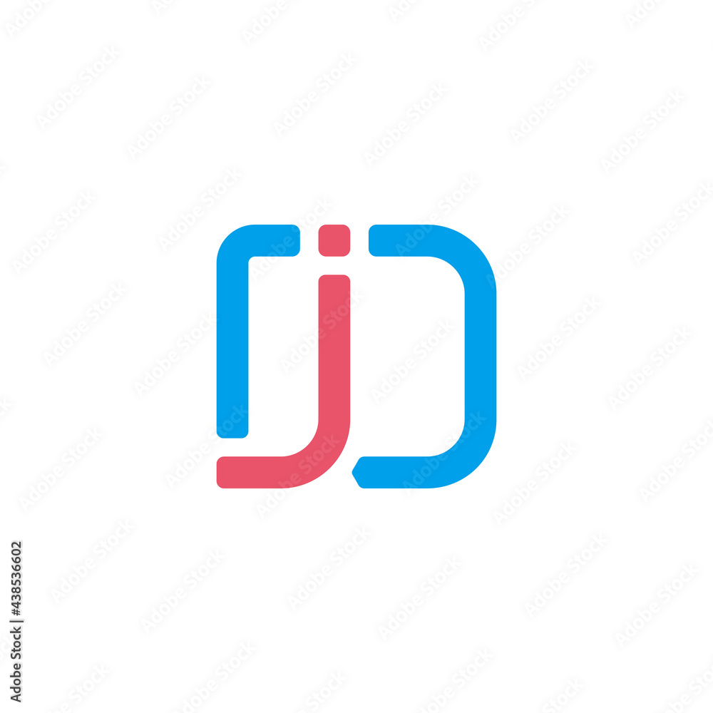letter dj simple geometry line logo vector letter dj simple geometry line logo vector