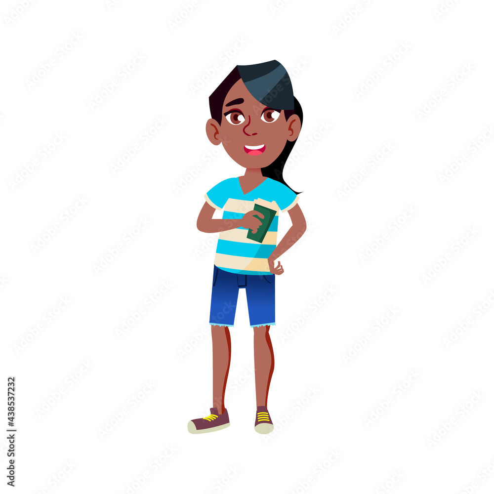 cute african girl drinking coffee in cafeteria cartoon vector. cute african girl drinking coffee in cafeteria character. isolated flat cartoon illustration