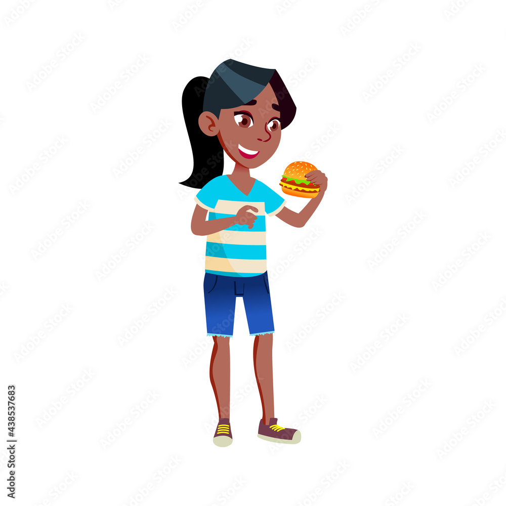 african girl eating cheeseburger in fast food cafe cartoon vector. african girl eating cheeseburger in fast food cafe character. isolated flat cartoon illustration african girl eating cheeseburger in fast food cafe cartoon vector. african girl eating cheeseburger in fast food cafe character. isolated flat cartoon illustration