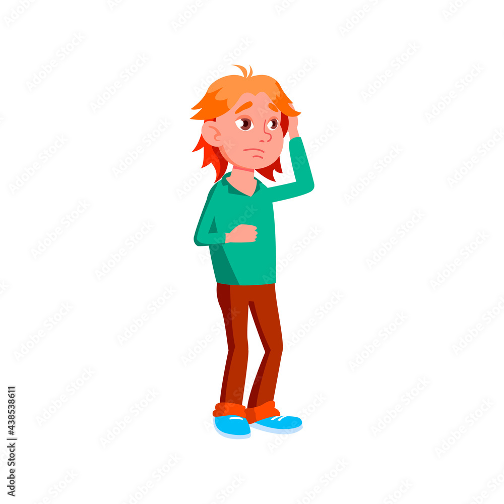 wondering boy thinking what to do at home cartoon vector. wondering boy thinking what to do at home character. isolated flat cartoon illustration wondering boy thinking what to do at home cartoon vector. wondering boy thinking what to do at home character. isolated flat cartoon illustration