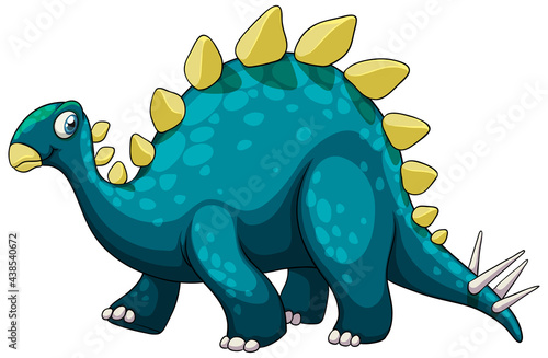 A stegosaurus dinosaur cartoon character