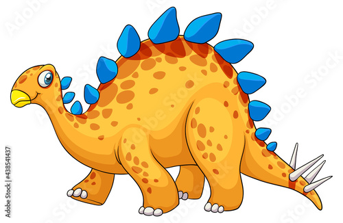 A stegosaurus dinosaur cartoon character