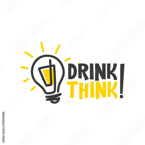Drink idea logo template vector illustration