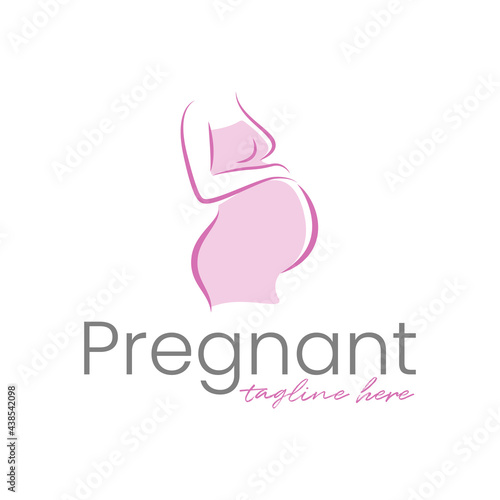 Pregnant logo template vector illustration