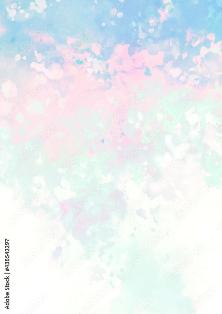 ピンクと水色の淡い水彩テクスチャ背景