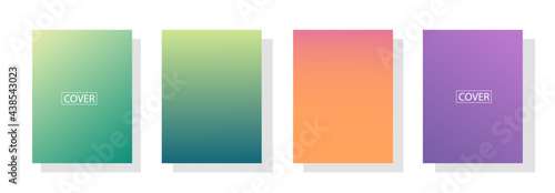 set of abstract background with beautiful gradation color, colorful background for poster flyer banner backdrop.vertical banner.cool fluid background vector illustration