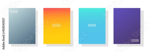 set of abstract background with beautiful gradation color, colorful background for poster flyer banner backdrop.vertical banner.cool fluid background vector illustration