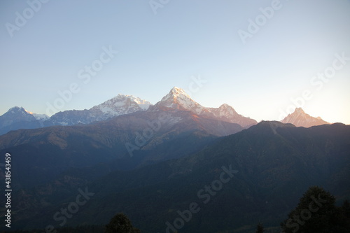 View of Annapurna and Machapuchare from Poon Hill, Nepal