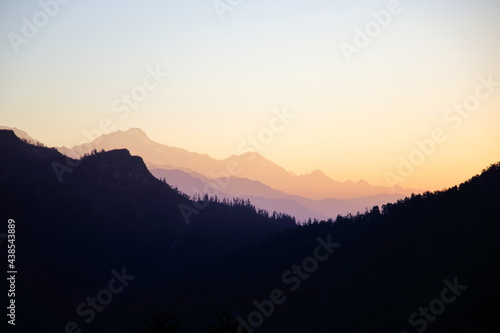 View of mountains from Poon Hill, Nepal