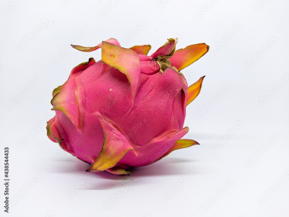 fresh dragon fruit (buah Naga) isolated on a white background fresh dragon fruit (buah Naga) isolated on a white background
