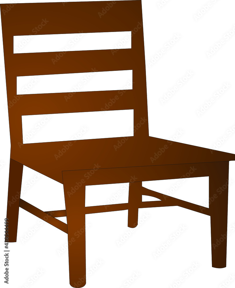 wooden chair isolated on white vector art wooden chair isolated on white vector art