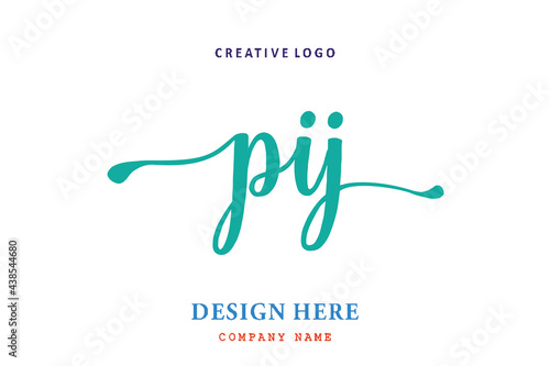 PIJ lettering logo is simple, easy to understand and authoritative