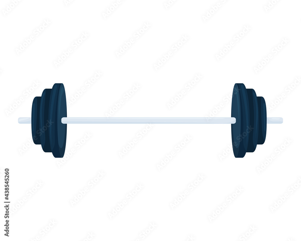 Sports equipment in cartoon style. Barbell. Fitness tools. Vector illustration isolated on white background
Sports equipment in cartoon style. Barbell. Fitness tools. Vector illustration isolated on white background
