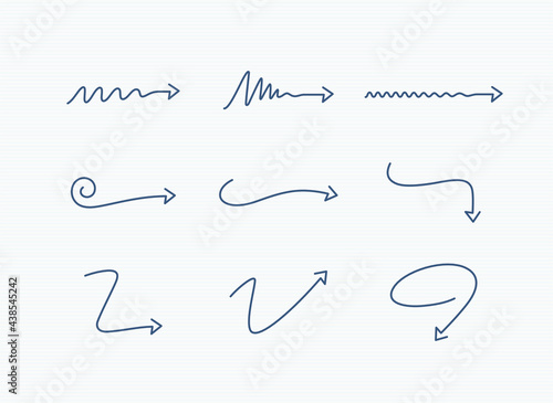 curved arrow icon set: thin line drawing arrows for web and app. editable stroke vector illustration