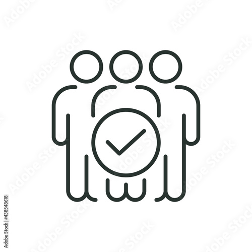 Eligible line Icon. Simple outline style. Able, adept, adequate, capable, competent, deserving, dextrose concept. Vector illustration isolated on white background. Thin stroke EPS 10.