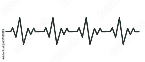 Heart cardiogram line icon. Simple outline style. pulse, ecg, ekg, hertbeat, electrocardiogram, graph, rhythm cardioid concept. Vector illustration isolated on white background. Thin stroke EPS 10