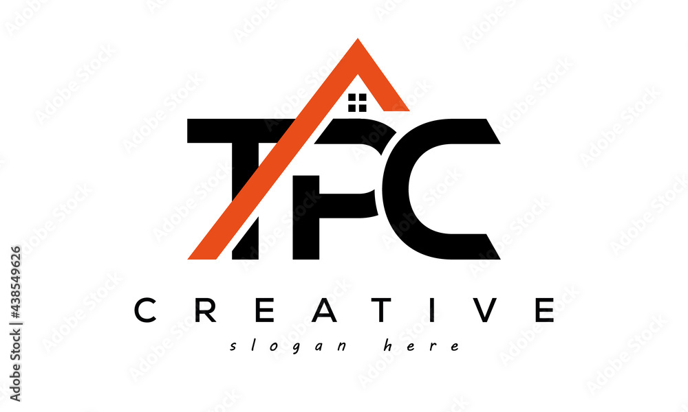 TPC letters real estate construction logo vector Stock Vector Adobe Stock