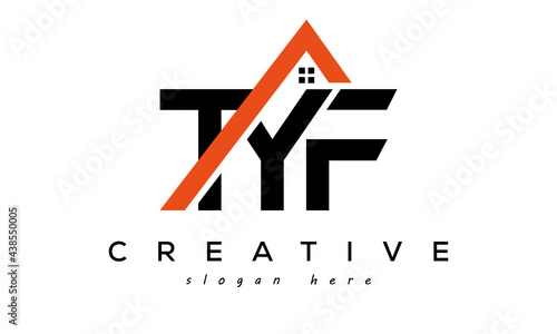 TYF letters real estate construction logo vector photo