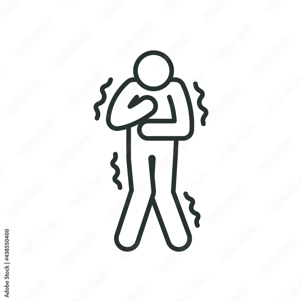 Εκτύπωση καμβά Shiver line icon