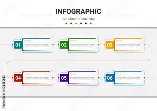 Steps timeline business process infographics element template design