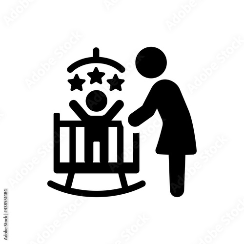 Babysitter icon isolated on white background
