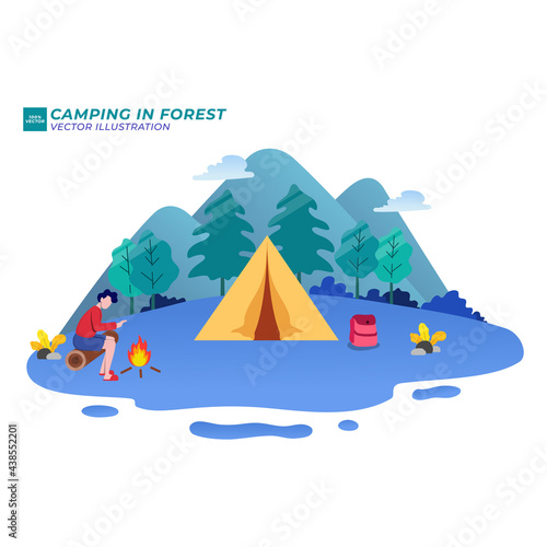 camping on the forest summer vacation © yogo