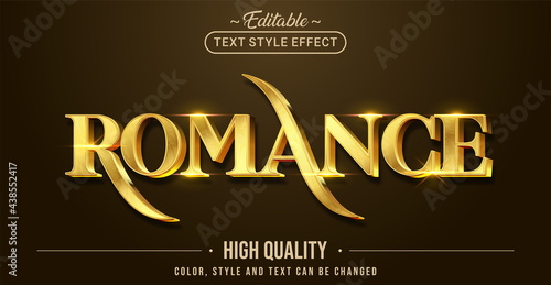 Editable text style effect - Romance text style theme.