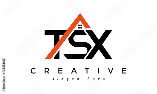 TSX letters real estate construction logo vector photo