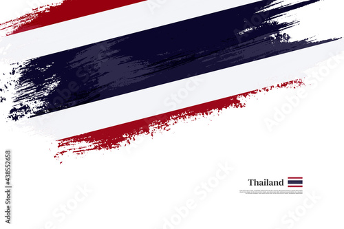 Happy national day of Thailand with grungy stylish brush flag background