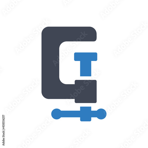 Clamp fastener icon
