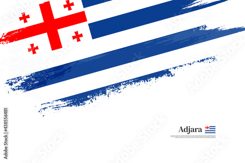 Happy national day of Adjara with grungy stylish brush flag background