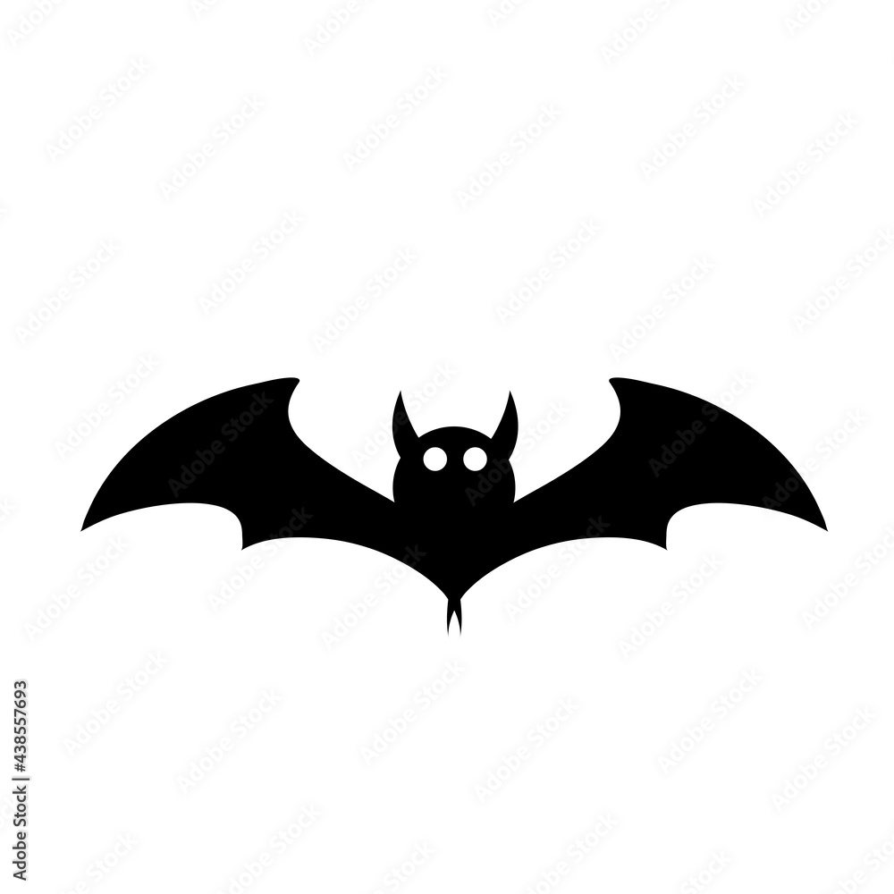 cartoon bat scary vector illustration halloween. cartoon bat scary vector illustration halloween.